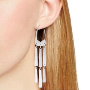 NWT Kendra Scott Mallie Silver Statement Earrings (OBO)